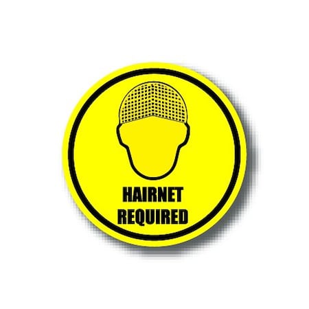 Ergomat 16in CIRCLE SIGNS - Hairnet Required DSV-SIGN 256 #1562 -UEN